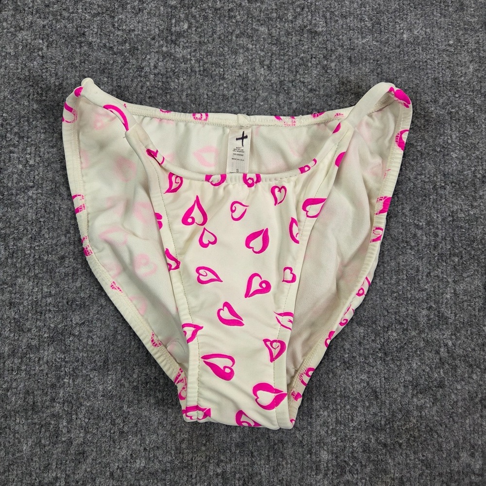 Victoria's Secret NEW RARE VINTAGE Swim Bikini Bottoms Y2k Hearts High Cut Small